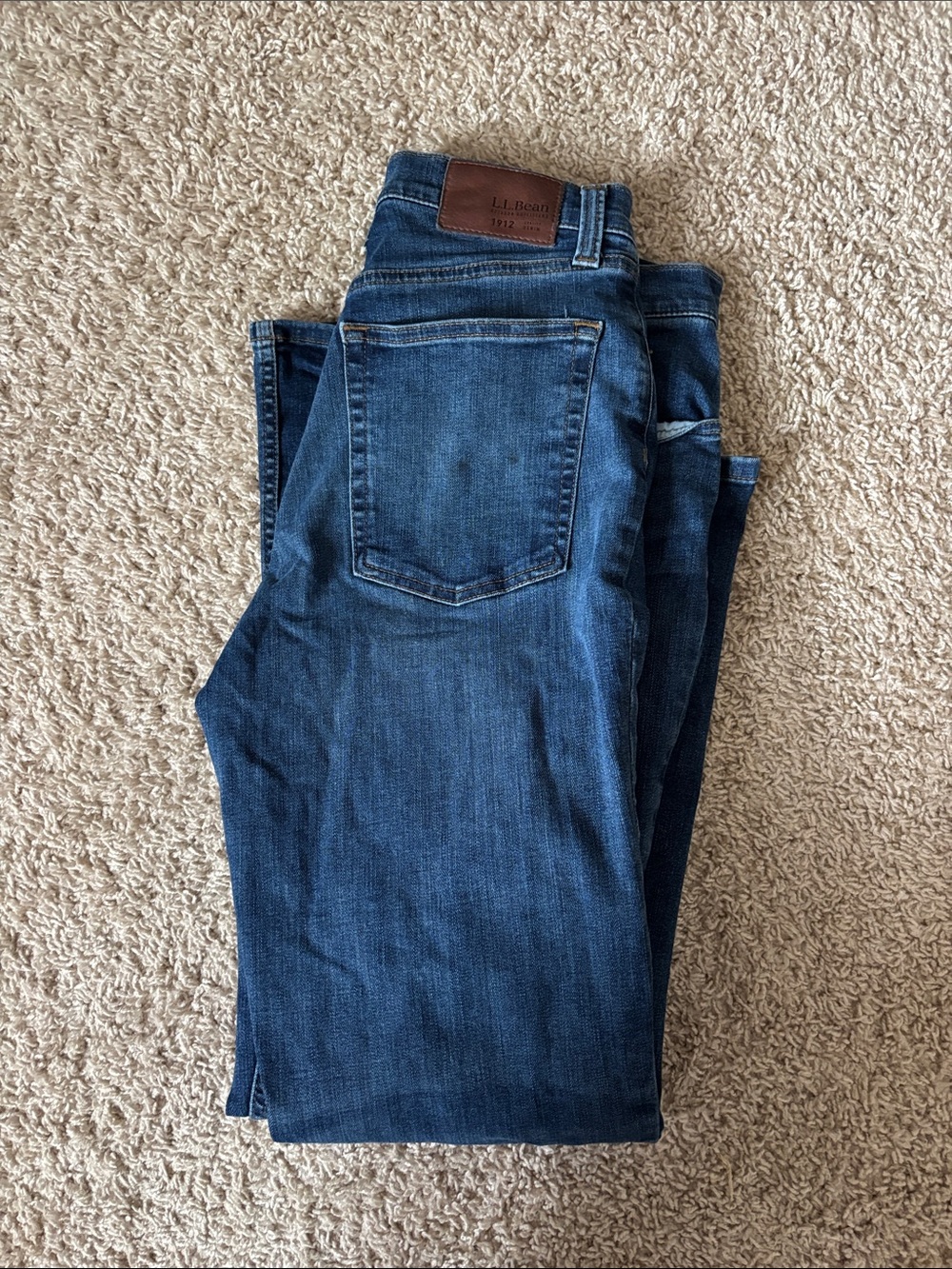 L.L. Bean Men's Blue Slim Straight Jeans